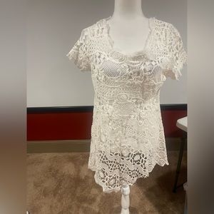 Love and Liberty lace unlined asymmetrical dress. Never worn. Medium.